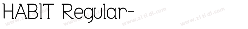 HABIT Regular字体转换